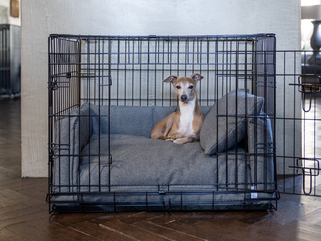 Luxury dog crate bedding by Charley Chau