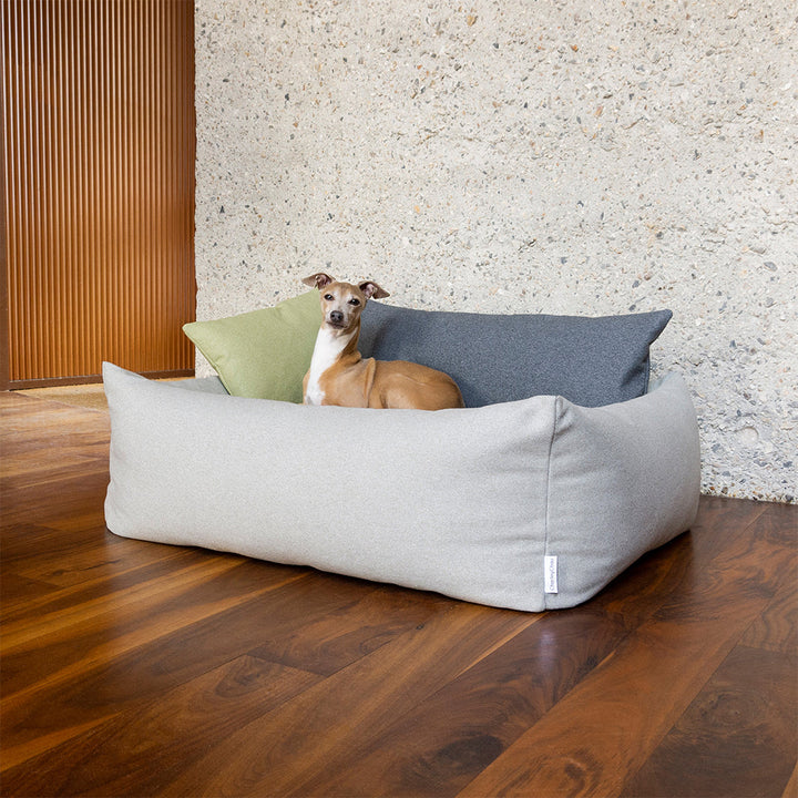 Luxury Memory Foam Dog Bolster Bed by Charley Chau in Pebble