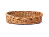 Luxury Dog Bed:  Oval Rattan Dog Basket (Natural)
