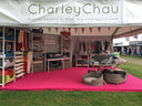 A run around our show stand! - Charley Chau - luxury dog bedding
