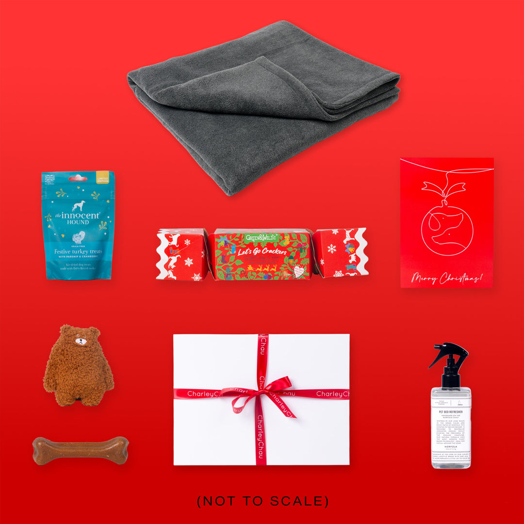 Luxury Dog Christmas Hamper - Double Fleece Blanket Edition