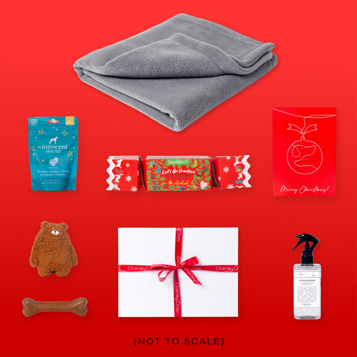 Luxury Dog Christmas Hamper - Double Fleece Blanket Edition