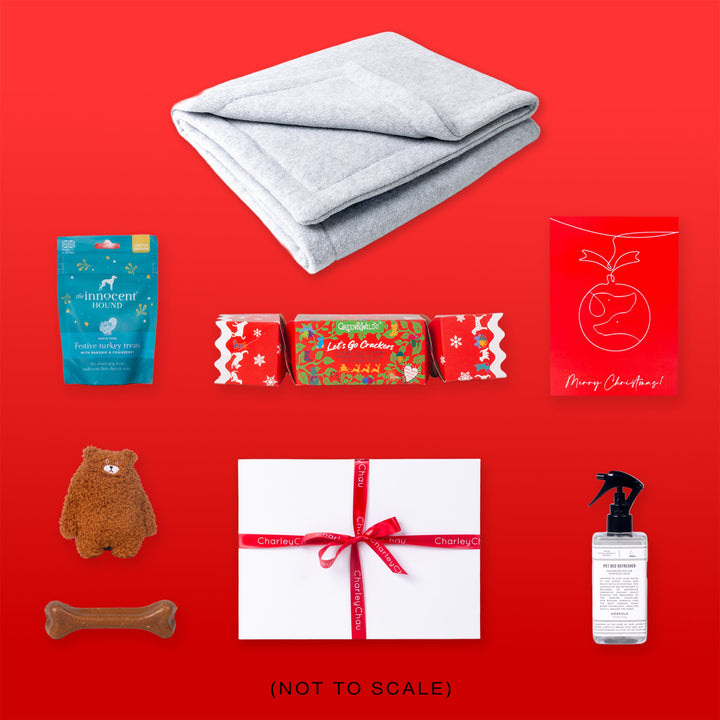 Luxury Dog Christmas Hamper - Double Fleece Blanket Edition