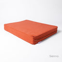 Luxury Orthopaedic Memory Foam Dog Bed Mattress with Anti-Microbial Waterproof Bed Liner in Sienna Orange on a white backdrop. 