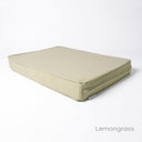 Memory Foam Dog Bed Mattress with Anti-Microbial Waterproof Bed Liner in Pale Green on a white backdrop. 
