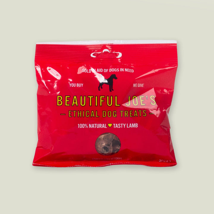 30g Packet of Beautiful Joe's Tasty Lamb Dog Treats