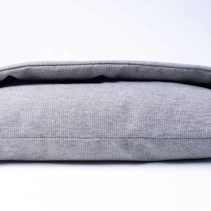 Close up of the front of a Dog Snuggle Bed made specifically for dogs that scratch at their beds as part of their nesting ritual.
