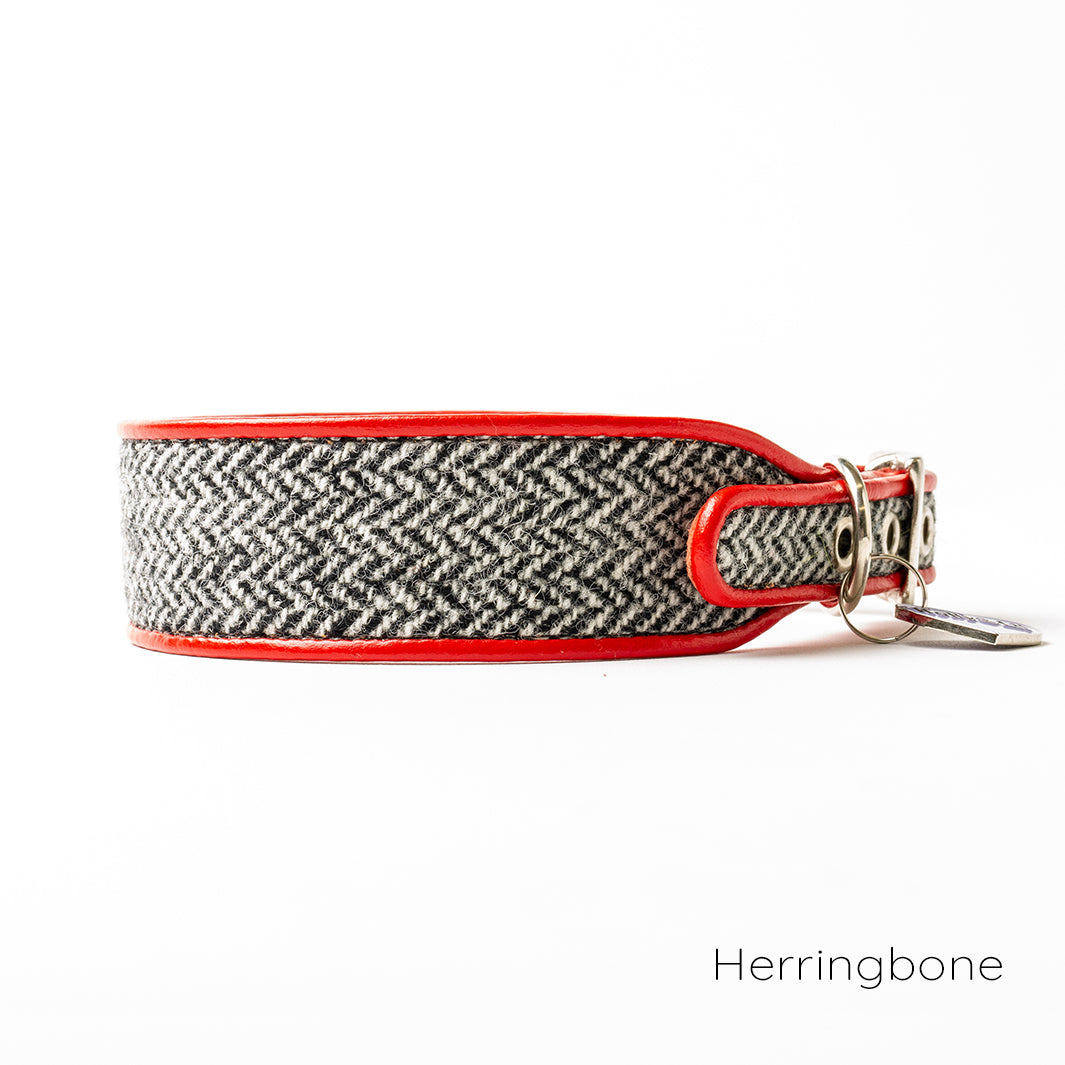 Holly&Lil Harris Tweed Sighthound Dog Collar