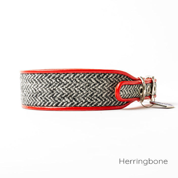 Holly&Lil Harris Tweed Sighthound Dog Collar