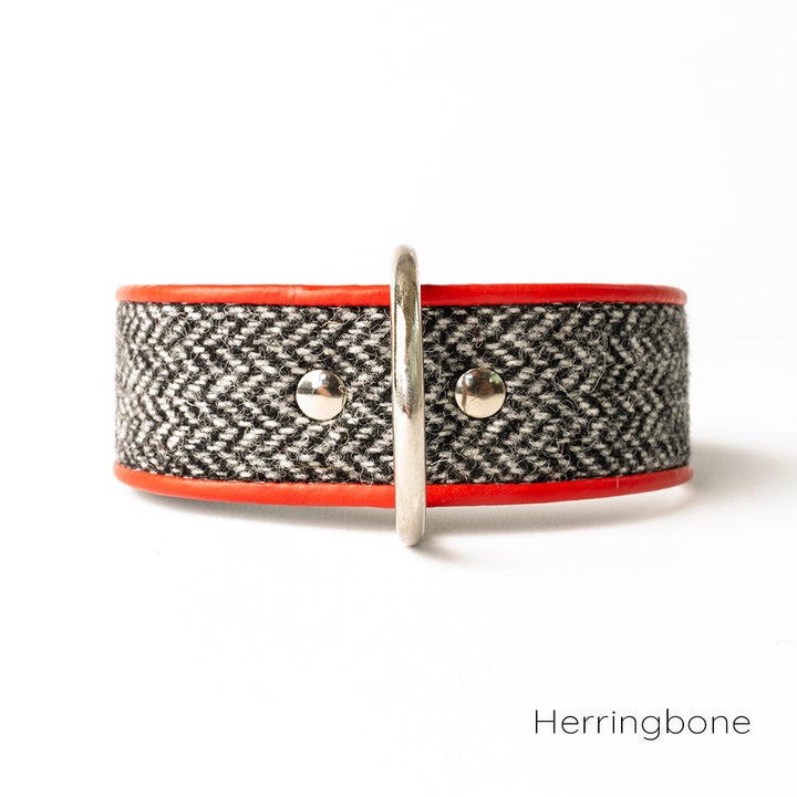 Holly&Lil Harris Tweed Classic Wide Dog Collar
