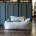 Luxury Dog Bolster Bed by designer Charley Chau in Pebble