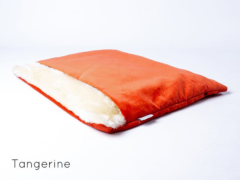 Snuggle Sack / Burrow Bag for Dogs - designer luxury dog bed by Charley Chau in Velour