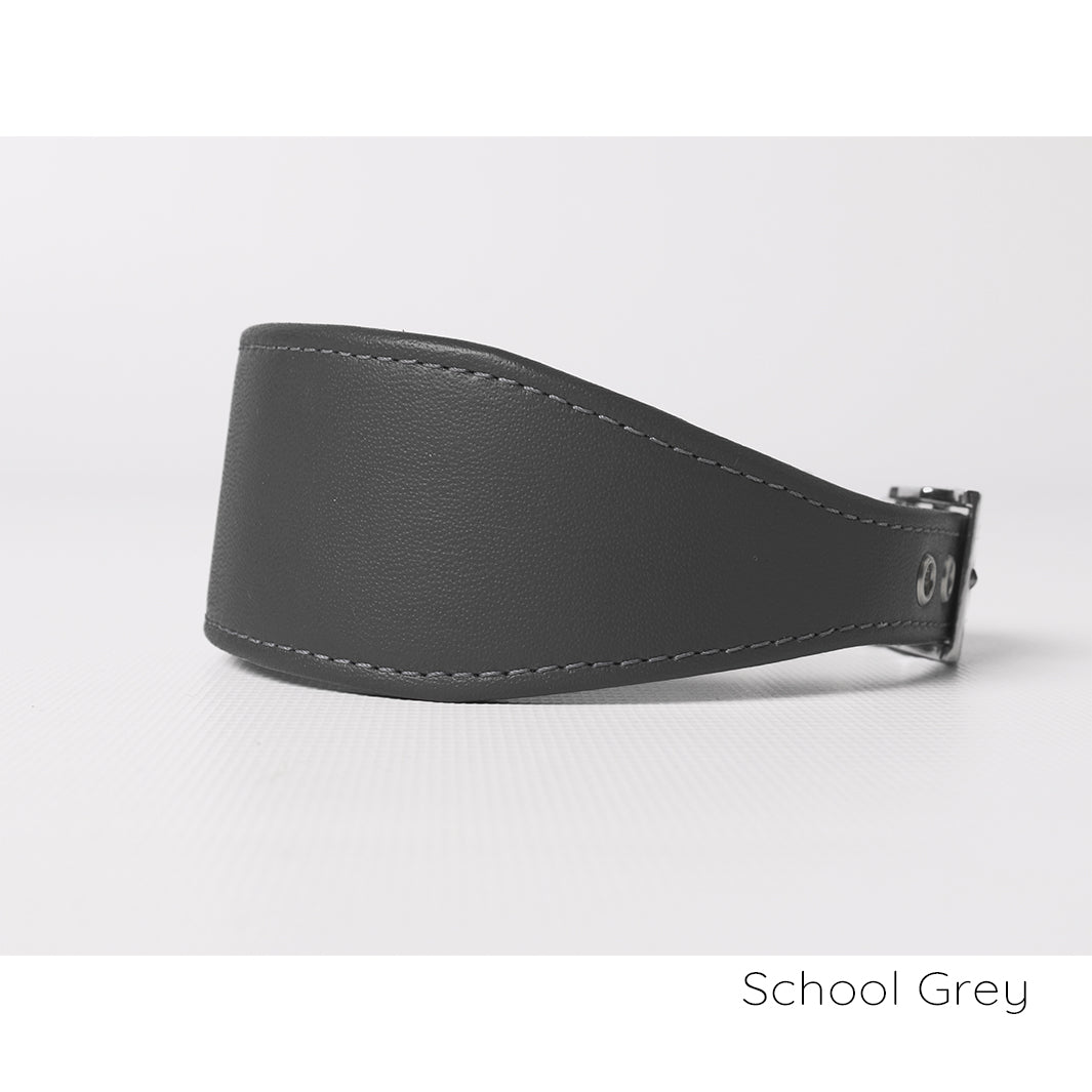 Bespoke Leather Sighthound Dog Collar for Greyhounds, Italian Greyhounds, Whippets and Lurchers