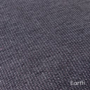Close up detail of a woven upholstery fabric called Weave II in a dark browny black colour called Earth. 