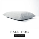 A luxury dog bed mattress in a soft pale grey upholstery fabric with 'PALE FOG' and a black 'Styled To Order' label on a white background; this machine washable dog bed mattress is designed for everyday comfort.