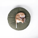 Dry Wax Cotton Round Dog Bed Mattress (Tough & Water Resistant) - Charley Chau - luxury dog bedding