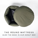 Dry Wax Cotton Round Dog Bed Mattress (Tough & Water Resistant) - Charley Chau - luxury dog bedding