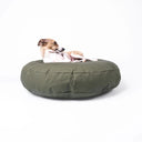Dry Wax Cotton Round Dog Bed Mattress (Tough & Water Resistant) - Charley Chau - luxury dog bedding
