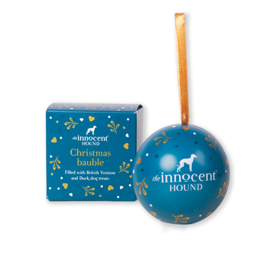 Dog Treat Christmas Bauble With Sliced Venison & Duck Sausages