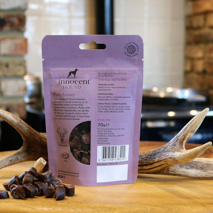 Innocent Hound Sliced Venison Sausage with Potato (70g)
