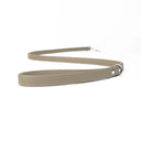 A PALE BEIGE handcrafted Leather Dog Lead that is made to last in soft, supple but strong Italian Calf Leather with sturdy and reliable rust-free stainless steel clasp.