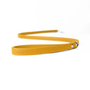 A BRIGHT YELLOW handcrafted Leather Dog Lead that is made to last in soft, supple but strong Italian Calf Leather with sturdy and reliable rust-free stainless steel clasp.
