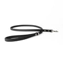 A BLACK handcrafted Leather Dog Lead that is made to last in soft, supple but strong Italian Calf Leather with sturdy and reliable rust-free stainless steel clasp.
