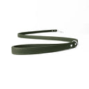 An OLIVE GREEN handcrafted Leather Dog Lead that is made to last in soft, supple but strong Italian Calf Leather with sturdy and reliable rust-free stainless steel clasp.
