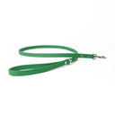 A BRIGHT GREEN handcrafted Leather Dog Lead that is made to last in soft, supple but strong Italian Calf Leather with sturdy and reliable rust-free stainless steel clasp.
