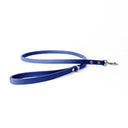 A BRIGHT BLUE handcrafted Leather Dog Lead that is made to last in soft, supple but strong Italian Calf Leather with sturdy and reliable rust-free stainless steel clasp.

