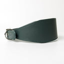 A side view picture of a calf leather Greyhound Collar.