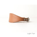 Picture of a handmade to order calf leather Greyhound Collar in Light Tan.