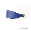 Picture of a handmade to order calf leather Greyhound Collar in Vibrant Blue.