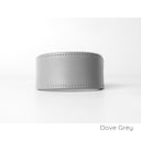 Picture of a handmade to order calf leather Greyhound Collar in Dove Grey.