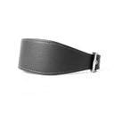 A DARK GREY Leather Greyhound & Lurcher Whippet Dog collar made to fit any sighthounds and long dog breeds with a wide front that tapers to the back for comfort and safety. The Leather Greyhound Collar is made-to-order in England from fine Italian Calf Leather for a dog collar made to last. 