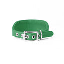 A BRIGHT GREEN Leather Italian Greyhound Dog Collar, with a sighthound collar cut where the front is wider than the back. The Italian Greyhound Collar is handcrafted in England and made to last from fine Italian Calf Leather available in eighteen colours.