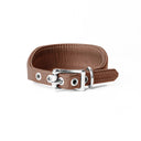 A CARAMEL Leather Italian Greyhound Dog Collar, with a sighthound collar cut where the front is wider than the back. The Italian Greyhound Collar is handcrafted in England and made to last from fine Italian Calf Leather available in eighteen colours.