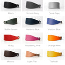 a picture of the 12 calf leather colours the Greyhound Collar is available to order in.