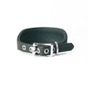 A DARK GREEN Leather Italian Greyhound Dog Collar, with a sighthound collar cut where the front is wider than the back. The Italian Greyhound Collar is handcrafted in England and made to last from fine Italian Calf Leather available in eighteen colours.