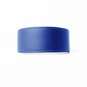 A  BRIGHT BLUE leather Whippet dog collar, a sighthound collar cut that is wider at the front than at the back, the Whippet Dog Collar is made-to-order in England from fine Italian Calf Leather for a dog collar that is made to last. 