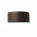 A DARK BROWN leather Whippet dog collar, a sighthound collar cut that is wider at the front than at the back, the Whippet Dog Collar is made-to-order in England from fine Italian Calf Leather for a dog collar that is made to last. 