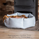 Ethically sourced Feather Pads for Charley ChauDucky Donut Beds