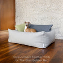 Replacement Feather Pads: Ducky Donut Bed, Bliss Bolster Bed & Mini Bolster Pads - Charley Chau - luxury dog bedding