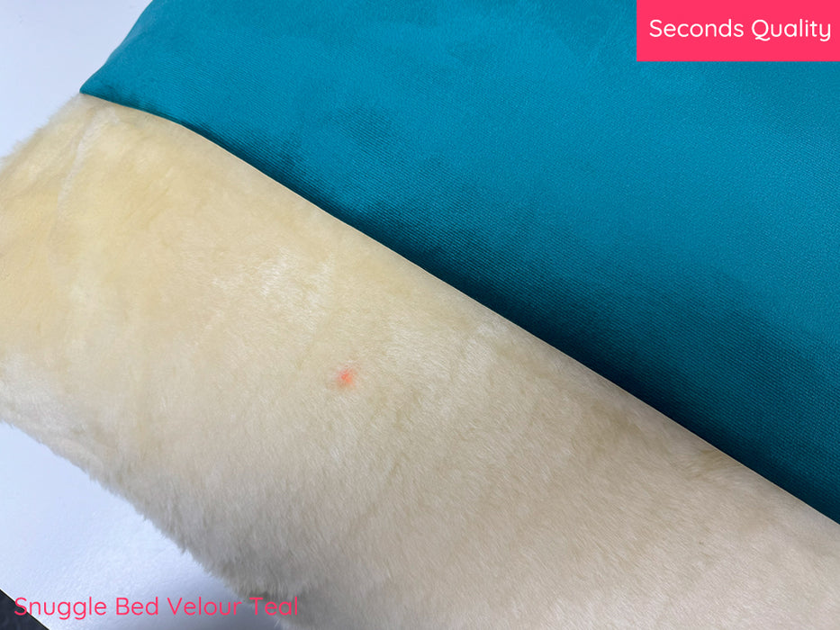 Seconds Quality: Snuggle Bed - Large - Velour Teal