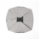 Folded Spare Dog Bed Cover for the donut bed sides of a Charley Chau luxury Ducky Donut Dog Bed in grey on a white backdrop.
