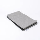 Folded Spare Cover for Charley Chau's Luxury Bliss Bolster Dog Bed in a grey woven upholstery fabric