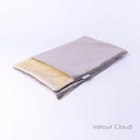 A spare Snuggle Bed / Burrow Bag Cover in the Classic Blanket Top style in Velour Cloud taken on a white backdrop.