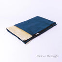 A spare Snuggle Bed / Burrow Bag Cover in the Classic Blanket Top style in Velour Midnight taken on a white backdrop.