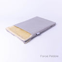 A spare Snuggle Bed / Burrow Bag Cover in the Classic Blanket Top style in Faroe Pebble taken on a white backdrop.