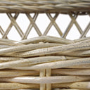 Close up detail of woven rattan canes in The Raised Rattan Dog Bed, a lxuury dog bed be designers Charley Chau.